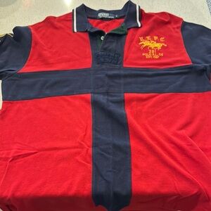 Polo by Ralph Lauren Red and Blue Classic Polo Shirt